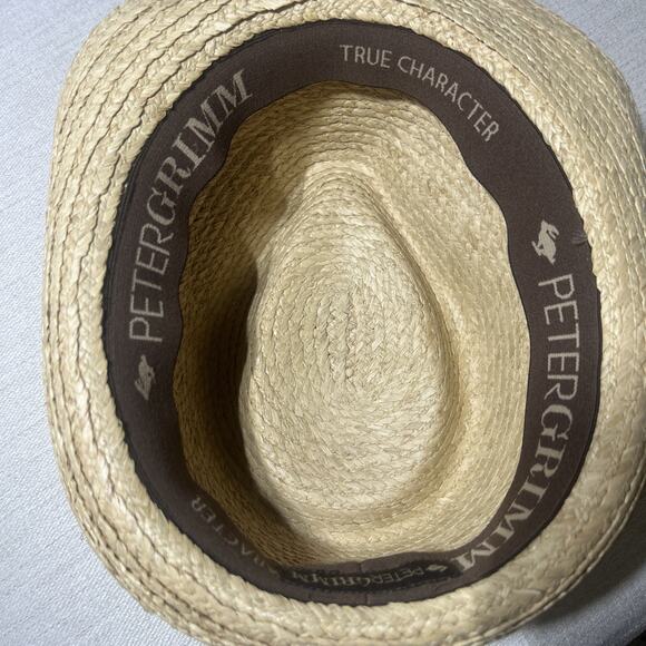 Peter Grimm Brown Fedora Hat One Size OS True Character Raffia - Picture 7 of 9